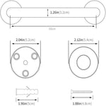 50cm Stainless Steel Handle for Shower Toilet Grab Bar Handle Bathroom Stairway Handrail Elderly Senior Assist - Health