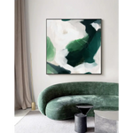 50cmx50cm French Abstract Green Black Frame Canvas Wall Art - Home & Garden > Wall Art