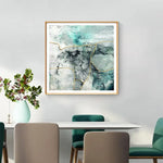 50cmx50cm Marbled Green 2 Sets Gold Frame Canvas Wall Art - Home & Garden > Wall Art