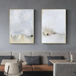 50cmx70cm Abstract golden white 3 Sets Gold Frame Canvas Wall Art - Home & Garden > Wall Art