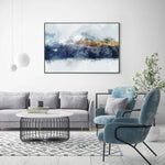 50cmx70cm Abstract Sunlight Mountains Black Frame Canvas Wall Art - Home & Garden > Wall Art
