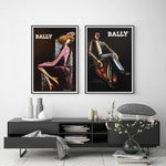 50cmx70cm Bally Man & Woman 2 Sets Black Frame Canvas Wall Art - Home & Garden > Wall Art