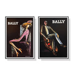 50cmx70cm Bally Man & Woman 2 Sets Black Frame Canvas Wall Art - Home & Garden > Wall Art