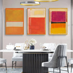 50cmx70cm Colourful 3 Sets By Mark Rothko Black Frame Canvas Wall Art - Home & Garden > Wall Art