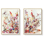 50cmx70cm Coming Spring 2 Sets Gold Frame Canvas Wall Art - Home & Garden > Wall Art
