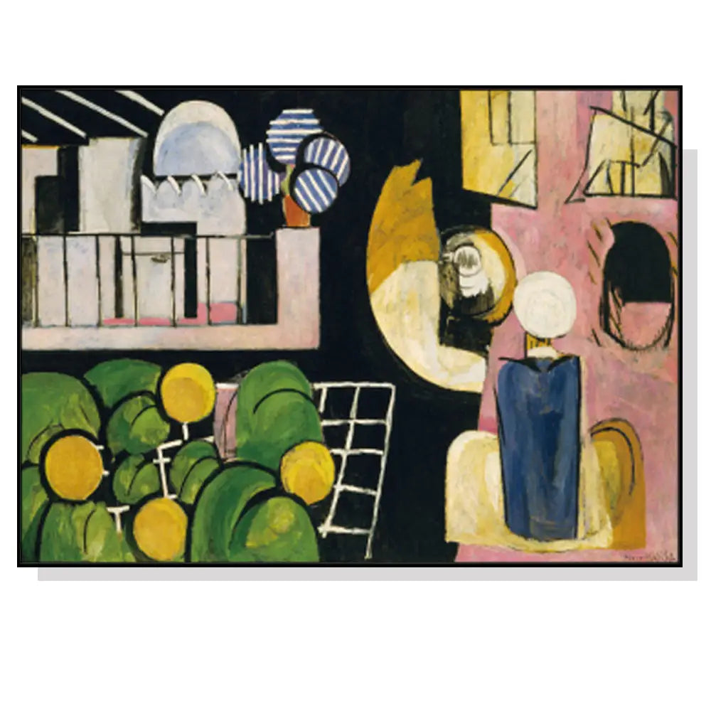 50cmx70cm Moroccans By Henri Matisse Black Frame Canvas Wall Art - Home & Garden > Wall Art