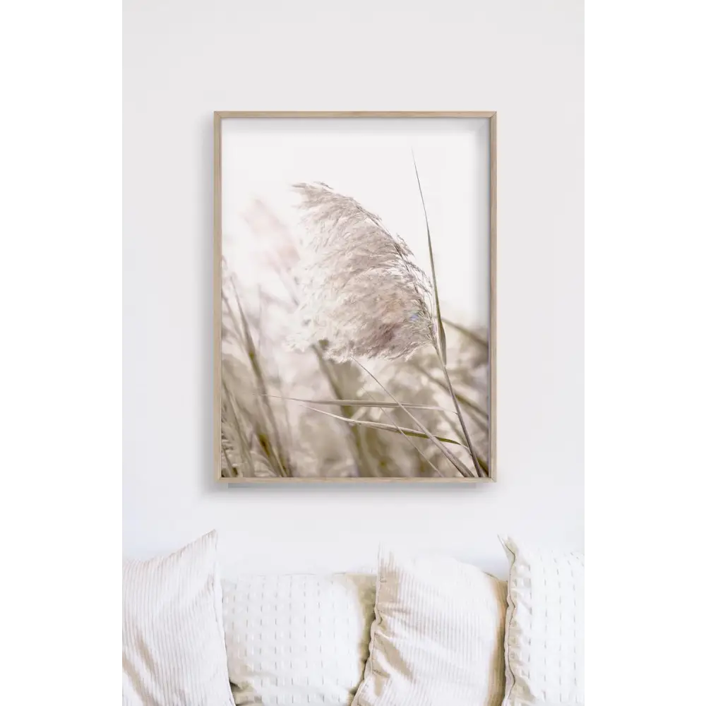 50cmx70cm Pampas Grass 2 Sets Wood Frame Canvas Wall Art - Home & Garden > Wall Art