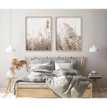 50cmx70cm Pampas Grass 2 Sets Wood Frame Canvas Wall Art - Home & Garden > Wall Art
