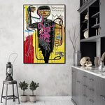 50cmx70cm Versus Medici Black Frame Canvas Wall Art - Home & Garden > Wall Art