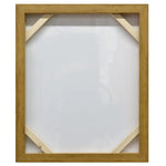 50X60cm Golden Veil Dark Wood Framed Canvas Wall Art - Home & Garden > Wall Art