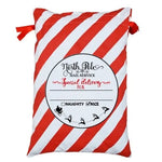 50x70cm Canvas Hessian Christmas Santa Sack Xmas Stocking Reindeer Kids Gift Bag North Pole Mail Service (Red)