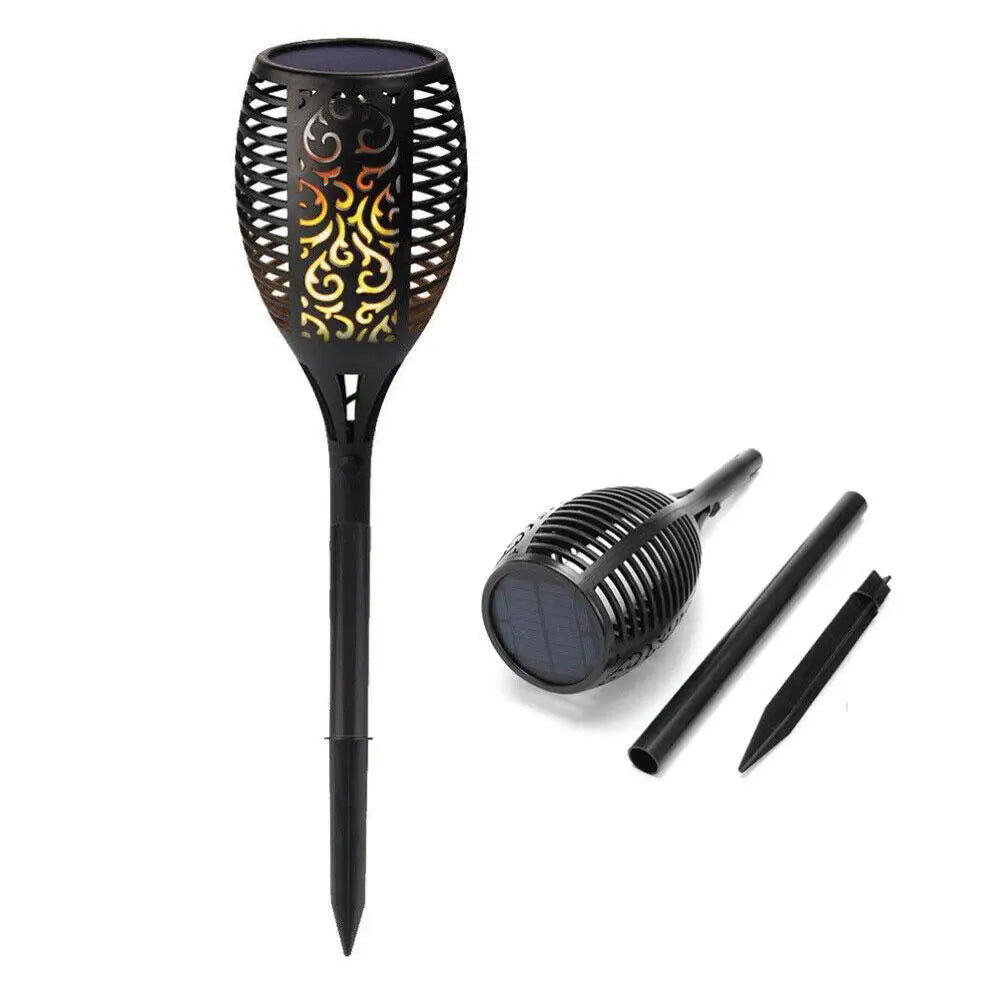 51 LED Bulbs Torch Solar Garden Outdoor Flame Dancing Flickering Light Auto Lamp - Home & Garden > Lighting