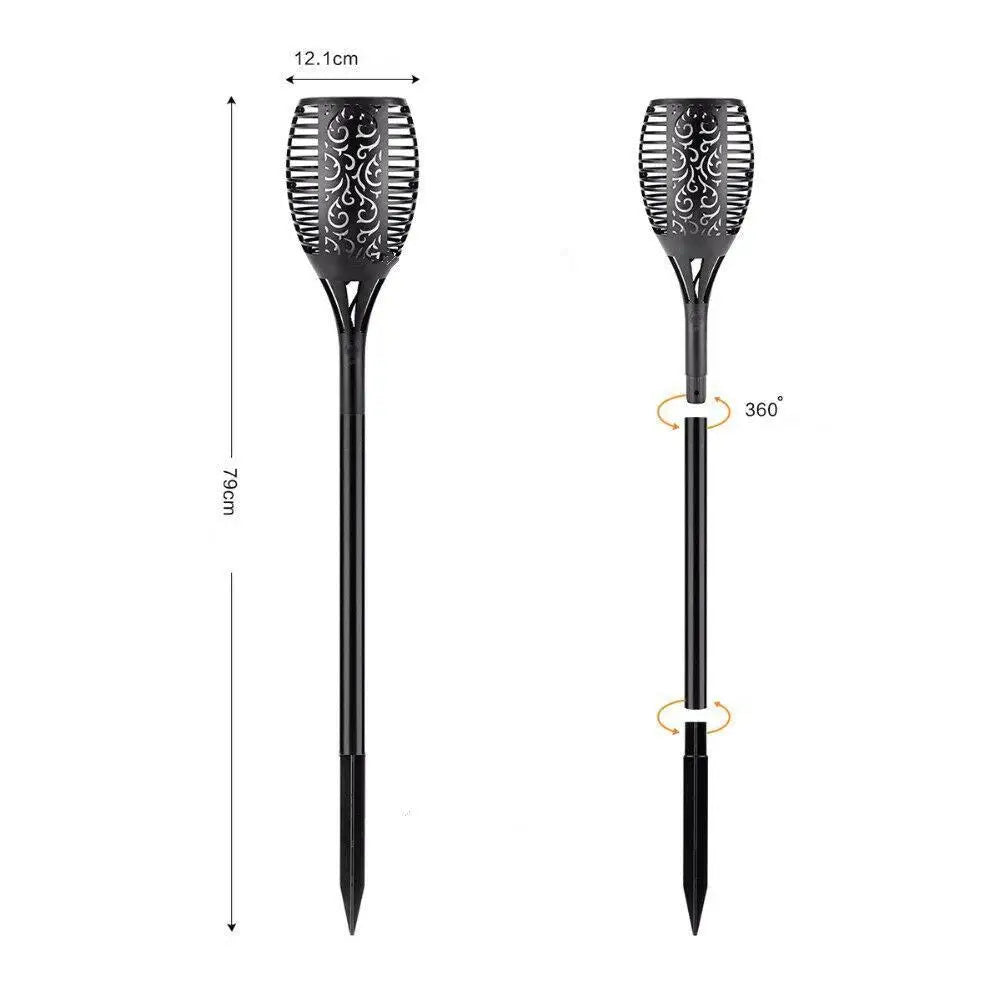 51 LED Bulbs Torch Solar Garden Outdoor Flame Dancing Flickering Light Auto Lamp - Home & Garden > Lighting
