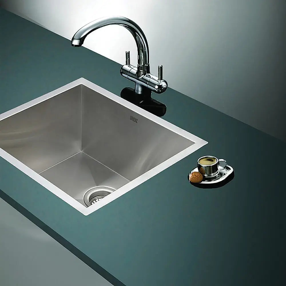 510x450mm Handmade Stainless Steel Undermount / Topmount Kitchen Laundry Sink with Waste - Furniture > Bathroom > Sinks