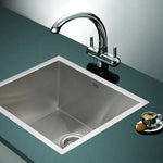 510x450mm Handmade Stainless Steel Undermount / Topmount Kitchen Laundry Sink with Waste - Furniture > Bathroom > Sinks