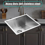 510x450mm Handmade Stainless Steel Undermount / Topmount Kitchen Laundry Sink with Waste - Furniture > Bathroom > Sinks