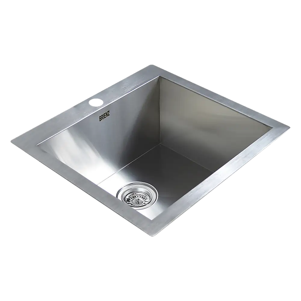 530x505mm Handmade Stainless Steel Topmount Kitchen Laundry Sink with Waste - Furniture > Bathroom > Sinks