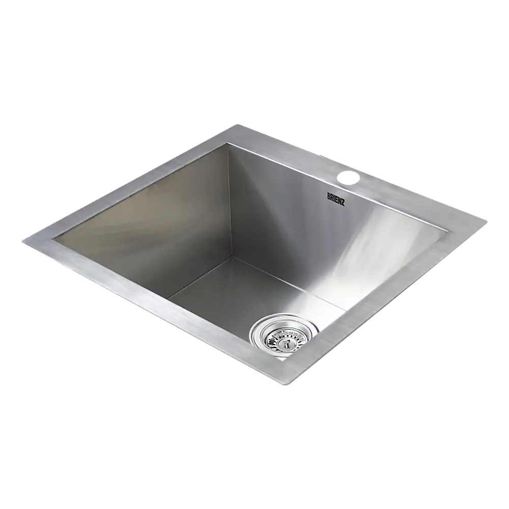 530x505mm Handmade Stainless Steel Topmount Kitchen Laundry Sink with Waste - Furniture > Bathroom > Sinks