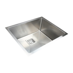 550x455mm Handmade 1.5mm Stainless Steel Undermount / Topmount Kitchen Sink with Square Waste - Furniture > Bathroom >