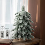 55cm Frosted Mini Christmas Tree – Snow-Covered Indoor Holiday Decoration - Occasions > Christmas > Christmas Trees