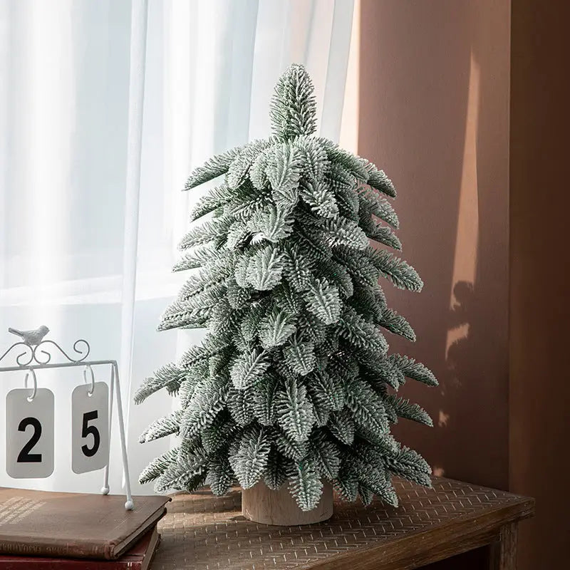 55cm Frosted Mini Christmas Tree – Snow-Covered Indoor Holiday Decoration - Occasions > Christmas > Christmas Trees