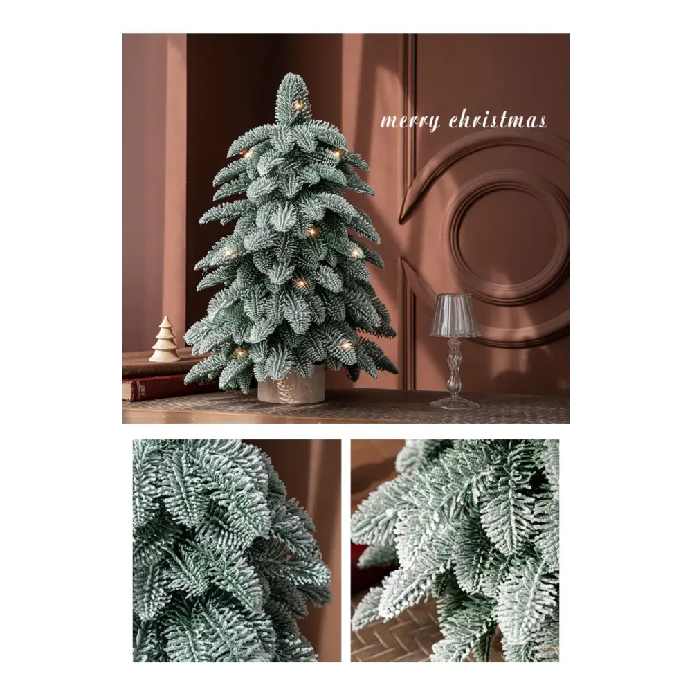 55cm Frosted Mini Christmas Tree – Snow-Covered Indoor Holiday Decoration - Occasions > Christmas > Christmas Trees