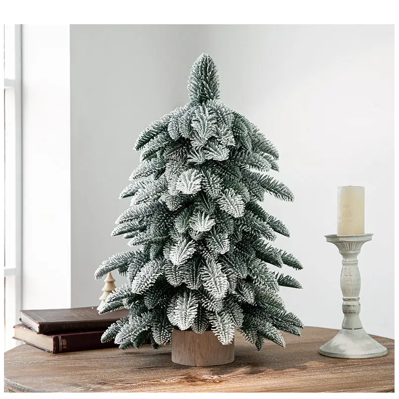 55cm Frosted Mini Christmas Tree – Snow-Covered Indoor Holiday Decoration - Occasions > Christmas > Christmas Trees