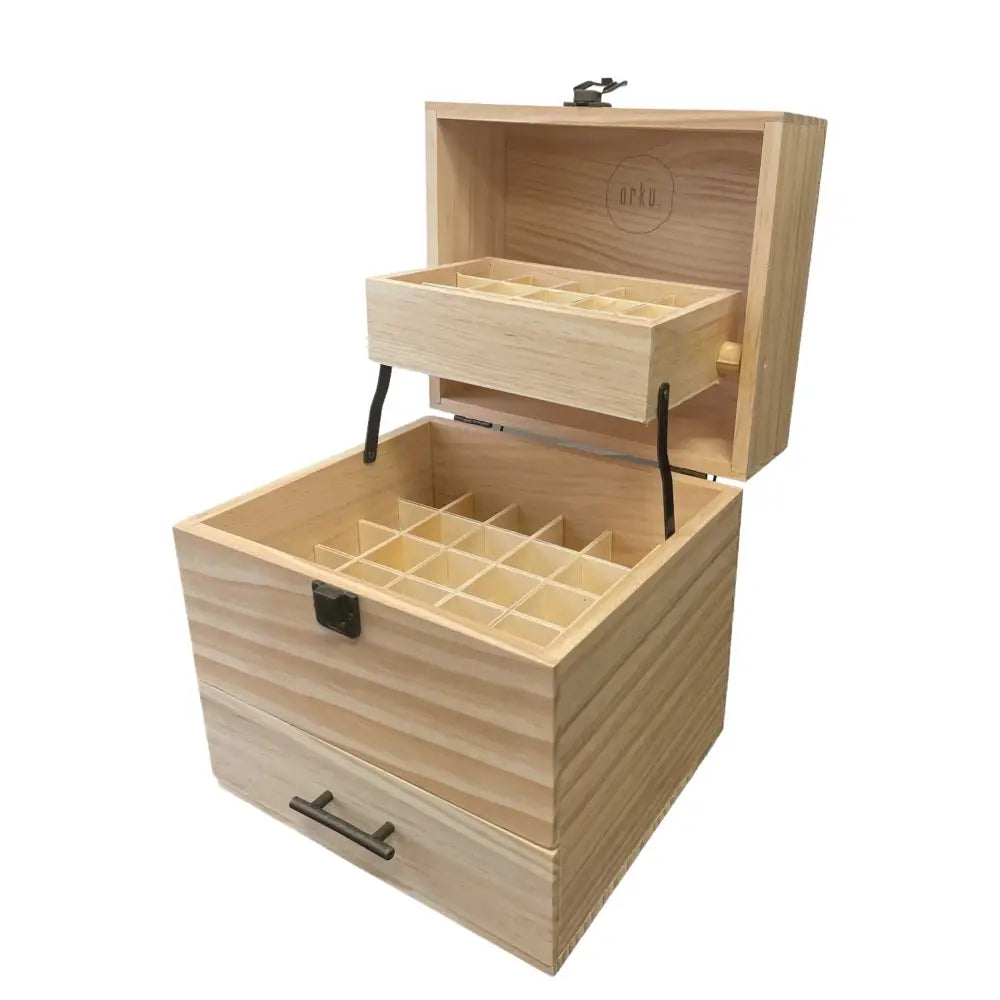59 Slots Essential Oils Storage Box - Wooden 3-Tier Bottle Holder - Home & Garden > Storage