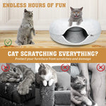 59 x 29cm Cat Tunnel Bed Dark Grey Felt Pet Puppy Nest Cave Toy Light Grey - Pet Care > Dog Supplies > Dog Beds