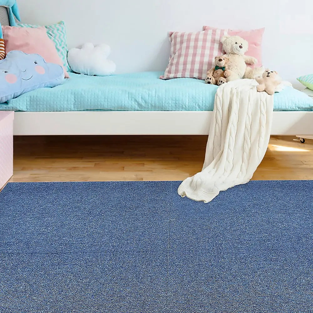 5m2 Box of Premium Carpet Tiles Commercial Domestic Office Heavy Use Flooring Blue - Furniture > Office