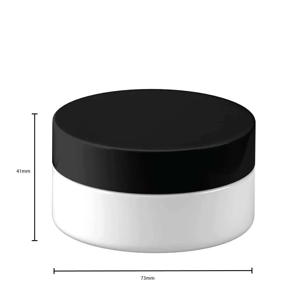 5x 100g Plastic Cosmetic Jar + Lids - Empty White Cream Container - Home & Garden > Storage