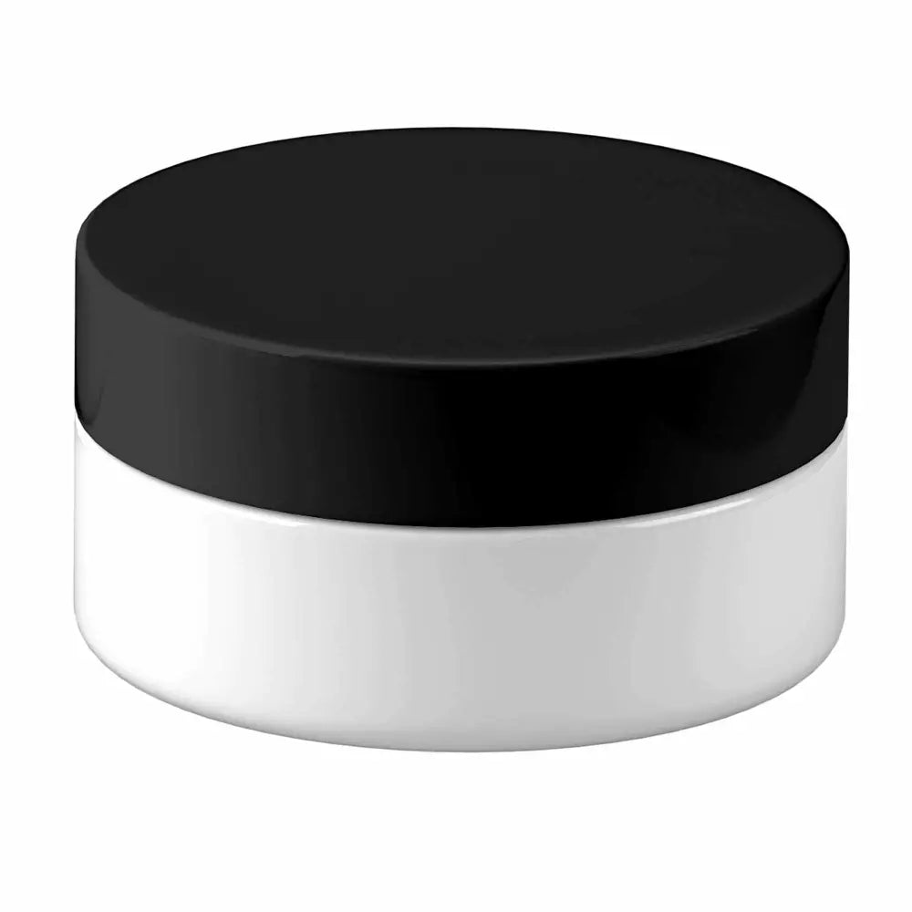 5x 100g Plastic Cosmetic Jar + Lids - Empty White Cream Container - Home & Garden > Storage