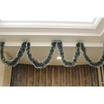 5x 2.5m Christmas Tinsel Xmas Garland Sparkly Snowflake Party Natural Home Décor Snow Tips in Dark Green - Occasions >