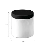 5x 250g Plastic Cosmetic Jar + Lids - Empty White Cream Container - Home & Garden > Storage