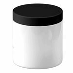 5x 250g Plastic Cosmetic Jar + Lids - Empty White Cream Container - Home & Garden > Storage