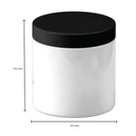5x 600g Plastic Cosmetic Jar + Lids - Empty White Cream Container - Home & Garden > Storage