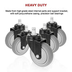5x Office Chair Caster Wheels Set Heavy Duty & Safe for All Floors w/Universal Fit - Furniture > Office