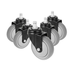 5x Office Chair Caster Wheels Set Heavy Duty & Safe for All Floors w/Universal Fit - Furniture > Office