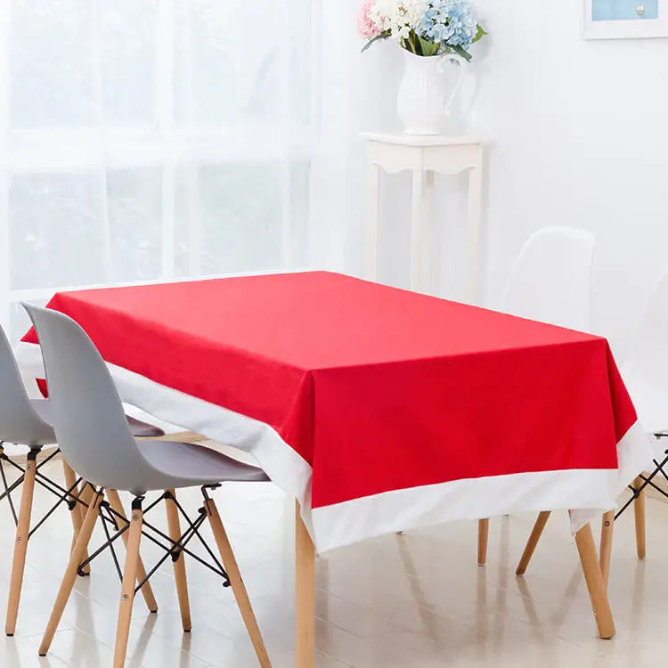 6-10x Christmas Santa Hat Chair Covers Table Cloth Dinner Home Décor Ornaments Table Cloth (130x180 cm) - Occasions >