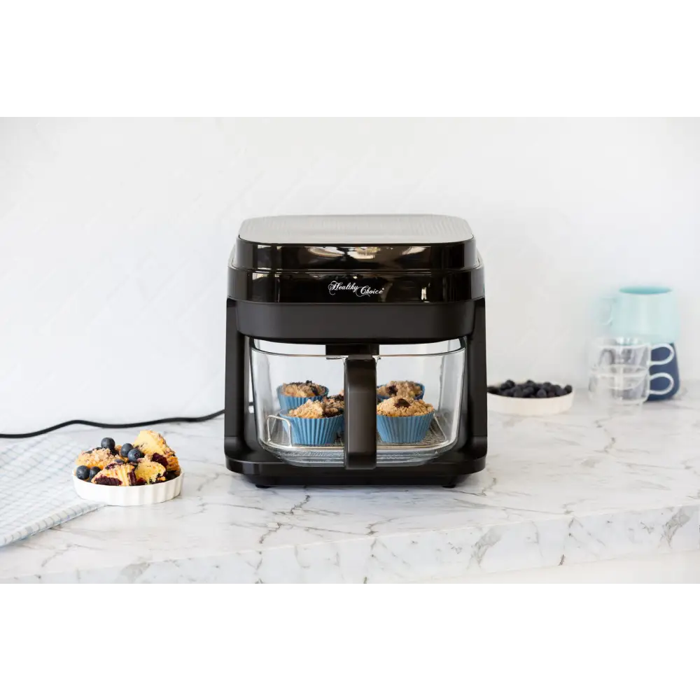 6.5L Glass Digital Air Fryer Oven 1200W >200°C Easy Cleaning - Appliances > Kitchen Appliances