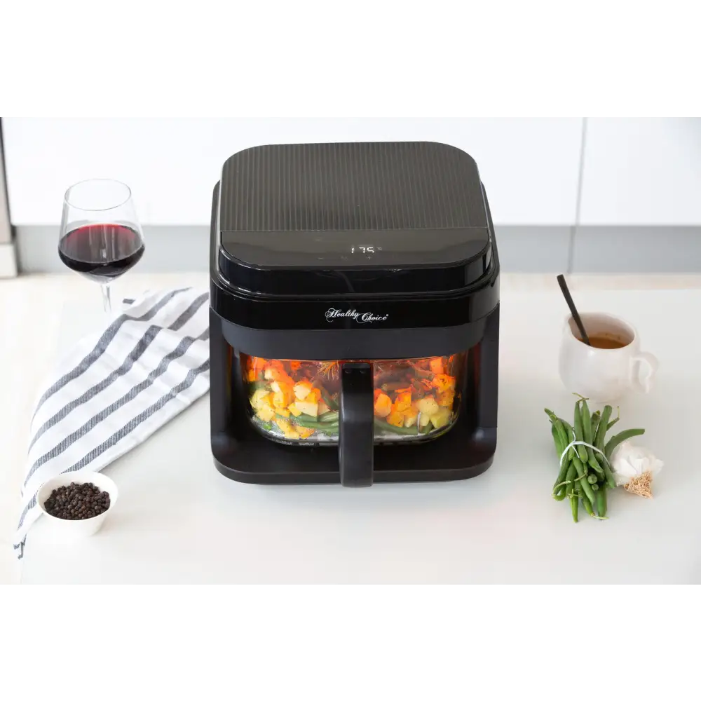 6.5L Glass Digital Air Fryer Oven 1200W >200°C Easy Cleaning - Appliances > Kitchen Appliances