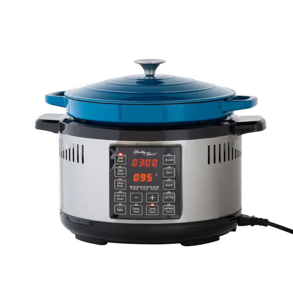 6.5L Smart Digital Dutch Oven w/ 8 Cook Settings Stainless Steel - Appliances > Kitchen Appliances