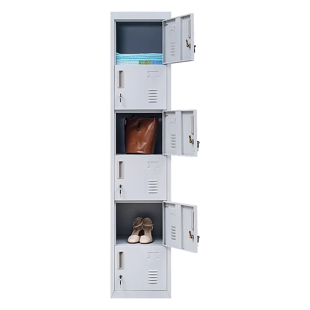 6-Door Locker for Office Gym Shed School Home Storage - Furniture > Office