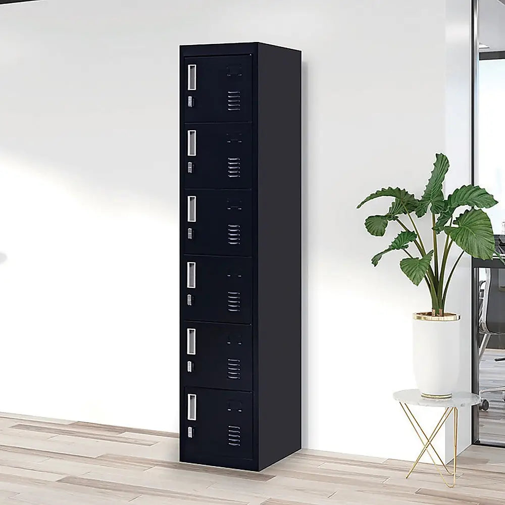 6-Door Locker for Office Gym Shed School Home Storage - Furniture > Office