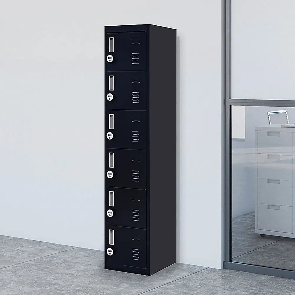 6-Door Locker for Office Gym Shed School Home Storage - Furniture > Office