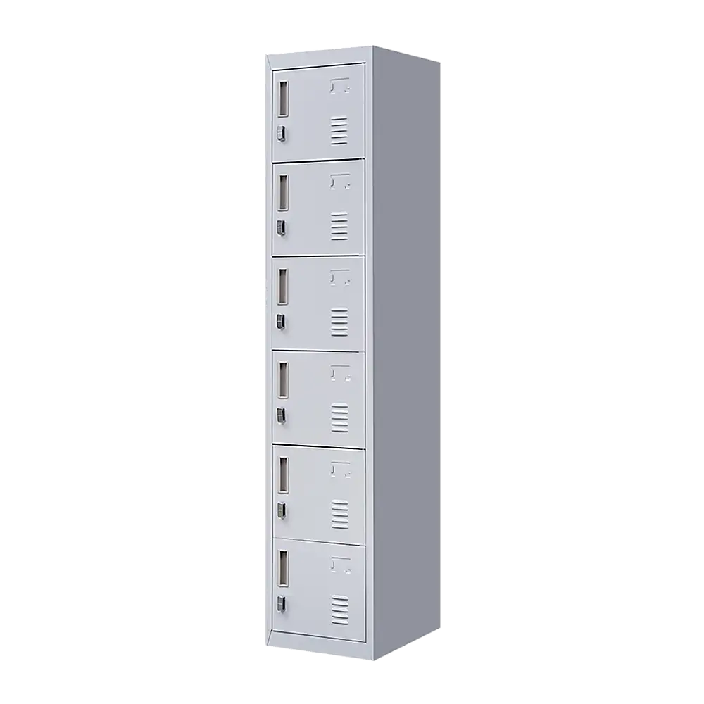 6-Door Locker for Office Gym Shed School Home Storage - Furniture > Office