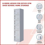 6-Door Locker for Office Gym Shed School Home Storage - Furniture > Office