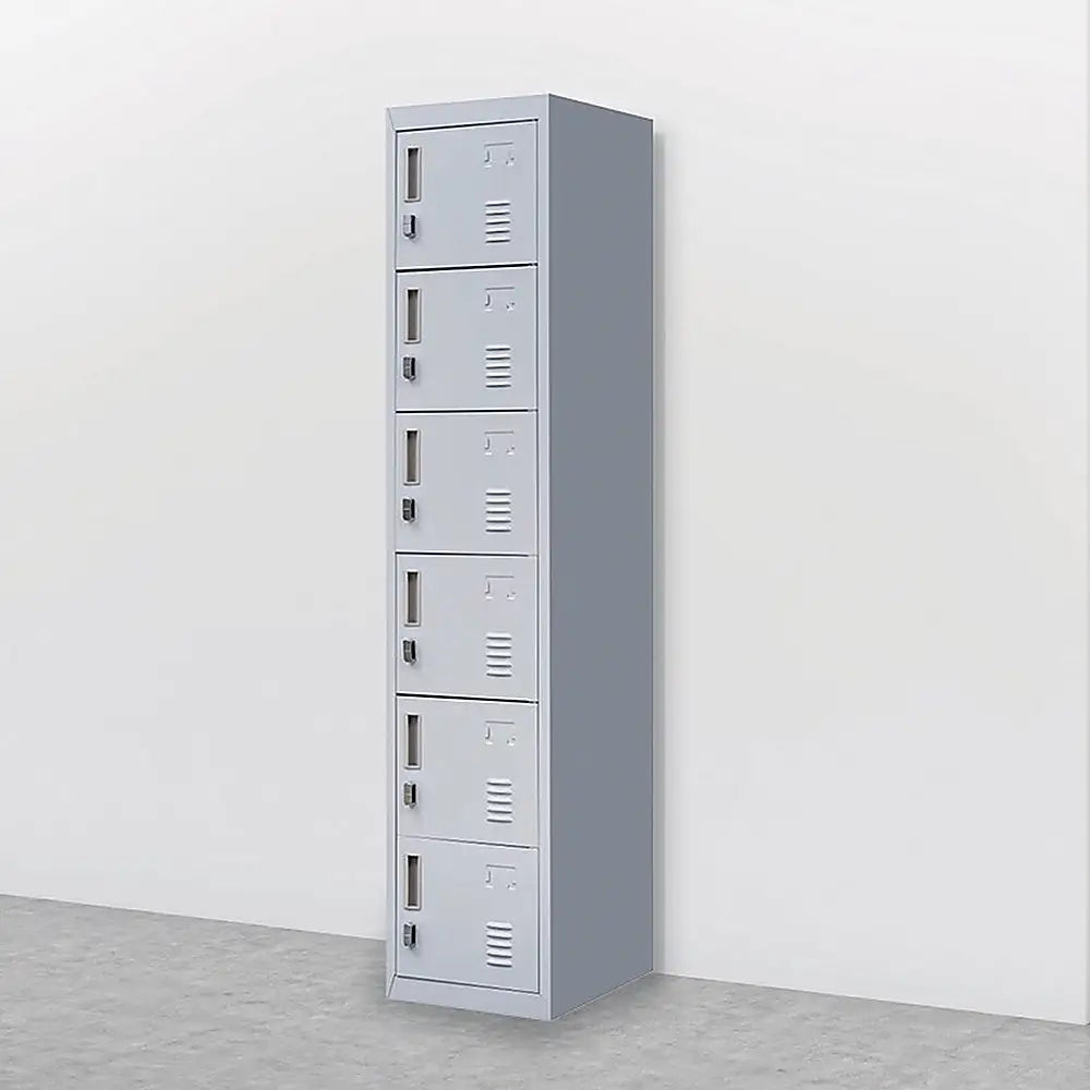 6-Door Locker for Office Gym Shed School Home Storage - Furniture > Office