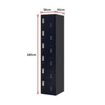 6-Door Locker for Office Gym Shed School Home Storage - Furniture > Office