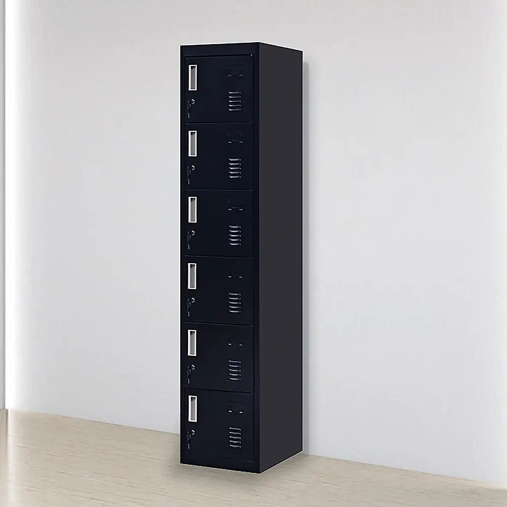 6-Door Locker for Office Gym Shed School Home Storage - Furniture > Office